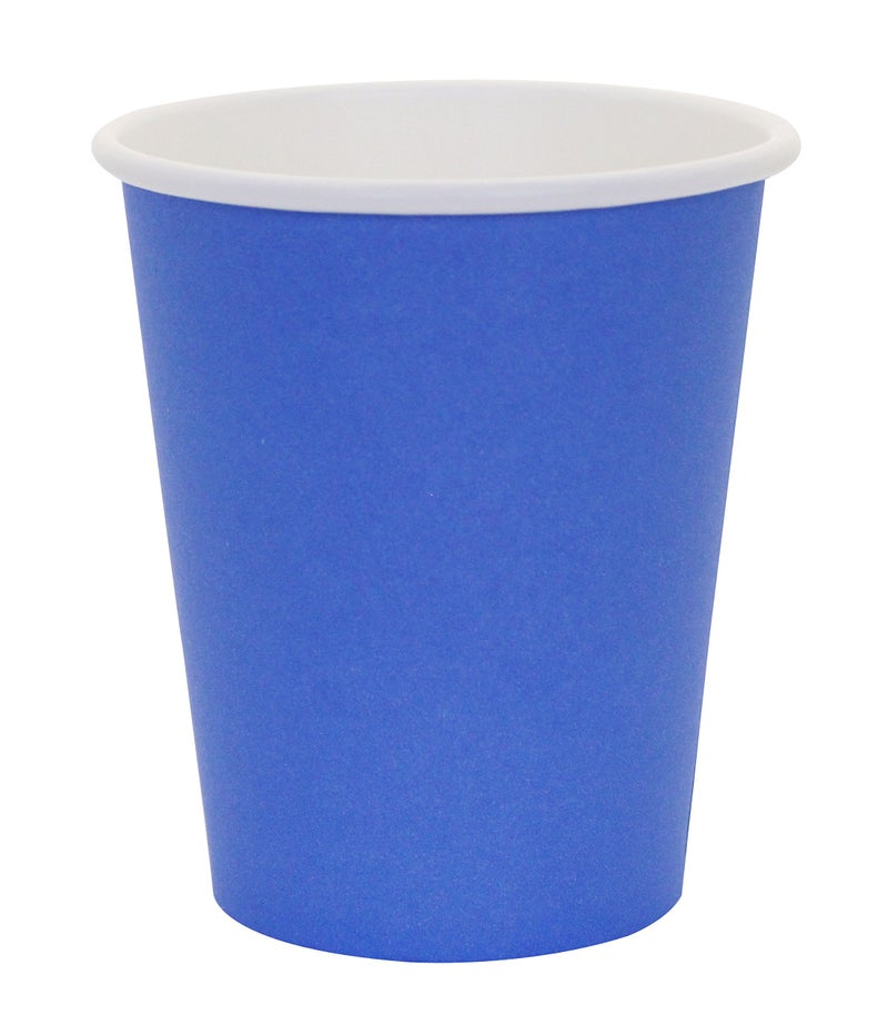 Yes Fresh Yes!Fresh Hot Party Paper Cups, 8 Ounce, 50 Count, Multiple Colors (Blue) - Image 1